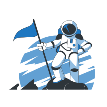 The future of space travel icon